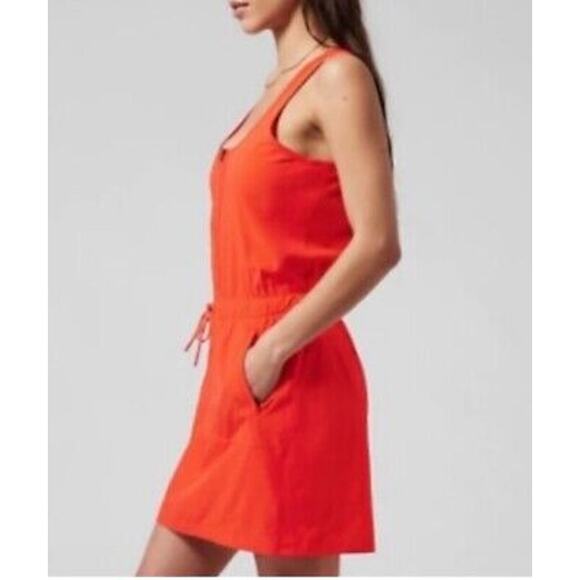 Athleta Dresses & Skirts - NWOT Athleta Savannah Athleisure dress Orange Small Casual Comfort Preppy